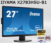 ECRAN 27"  IIYAMA  X2783HSU-B1  -  Tech led :   A-MVA+   -  DP / HDMI / VGA   -  