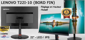 ECRAN LCD LENOVO 22" T22I -10  LED / IPS  -  